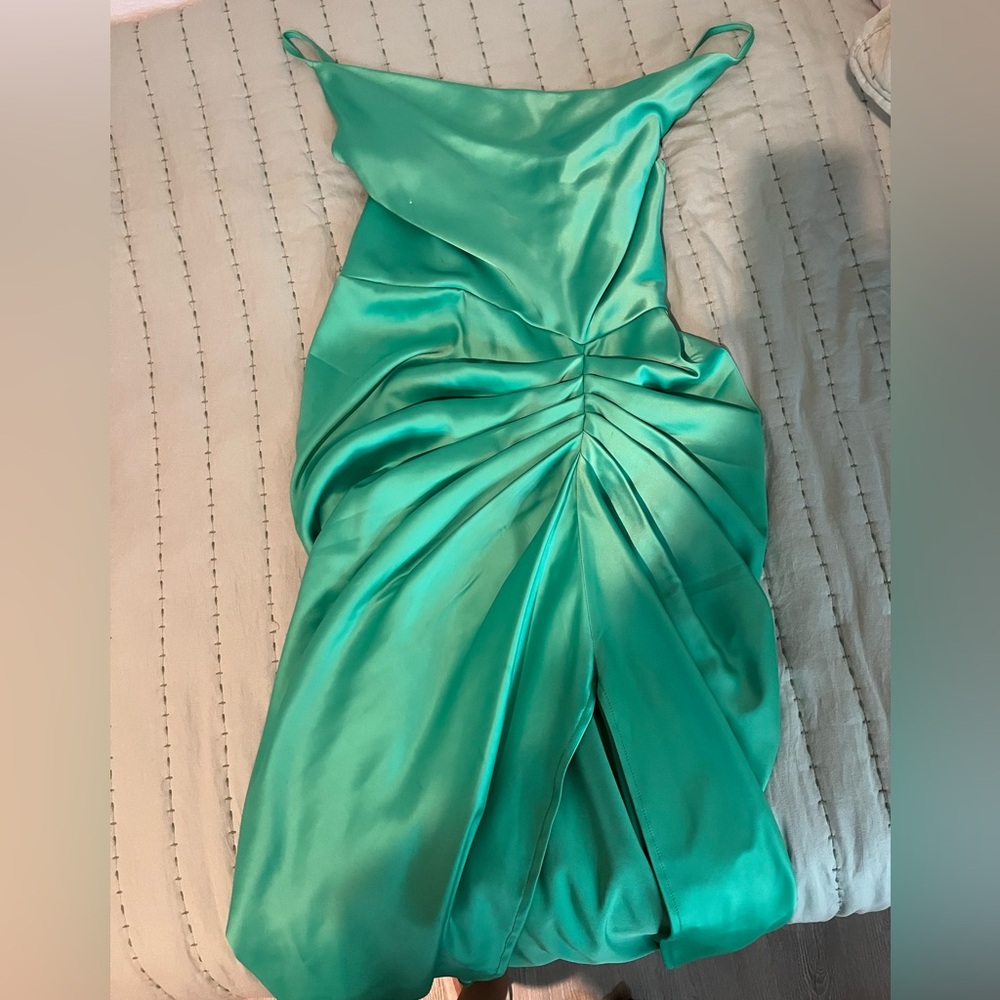 Elegant Satin Dress in Teal